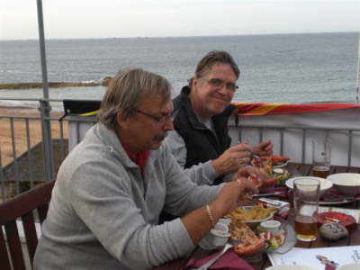 Essen am Strand